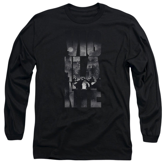 Batman V Superman Rainy Viglante Mens Long Sleeve Shirt Black Officially Licensed