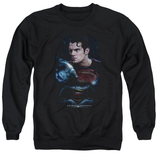 Batman V Superman Super Angry Mens Crewneck Sweatshirt Black Officially Licensed