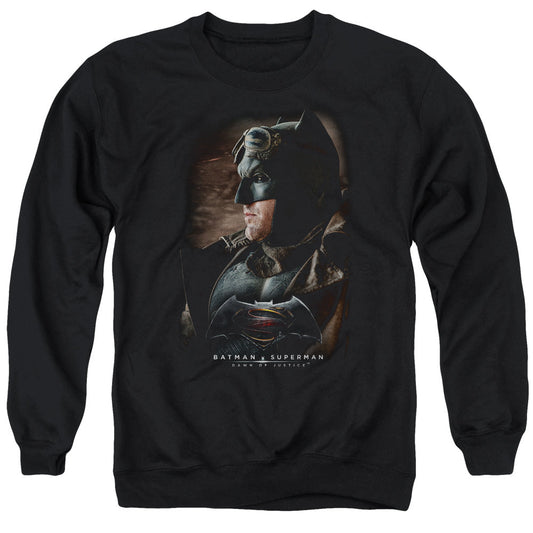 Batman V Superman Desert Gear Mens Crewneck Sweatshirt Black Officially Licensed