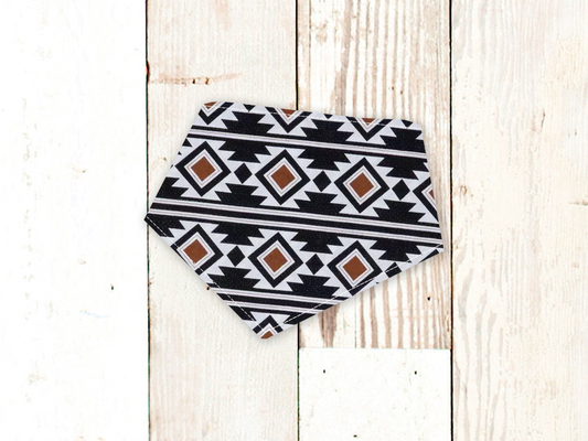 "B&W Aztec" Dog Bandana
