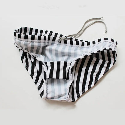 B&W Stripes Swim Brief