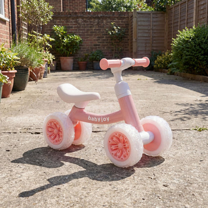 Baby Balance Bike with Adjustable Handlebar and Seat with Lighting Wheels