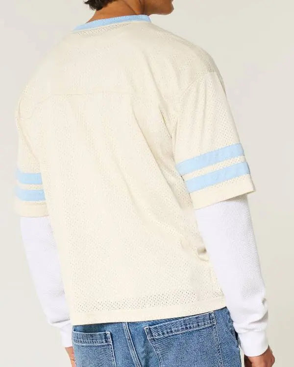 Bachelor in Paradise Justin Glaze Blue and White Jersey