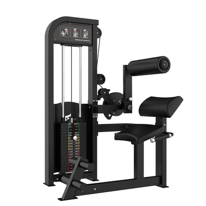 Excel Back/Ab Combo - Muscle D Fitness - Commercial Adjustable Pin Selectorized Back Extension Ab Crunch Combo