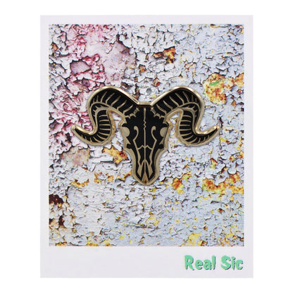 Ram Skull Pin - Occult / Baphomet Enamel Pin