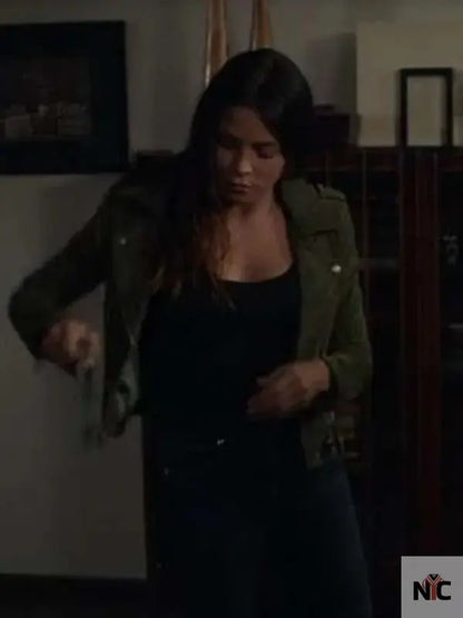 Bailey Nune The Rookie Green Leather Jacket