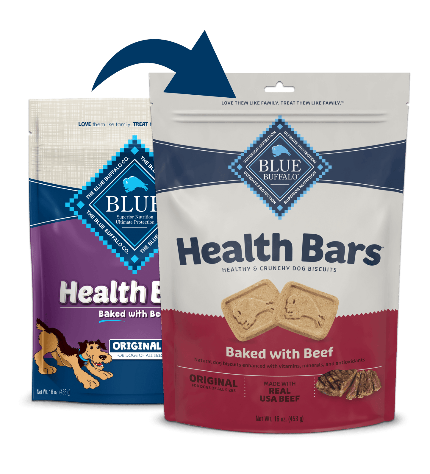 Blue Buffalo Blue Health Bar Crunchy Dog Biscuits Baked with Beef (16oz)