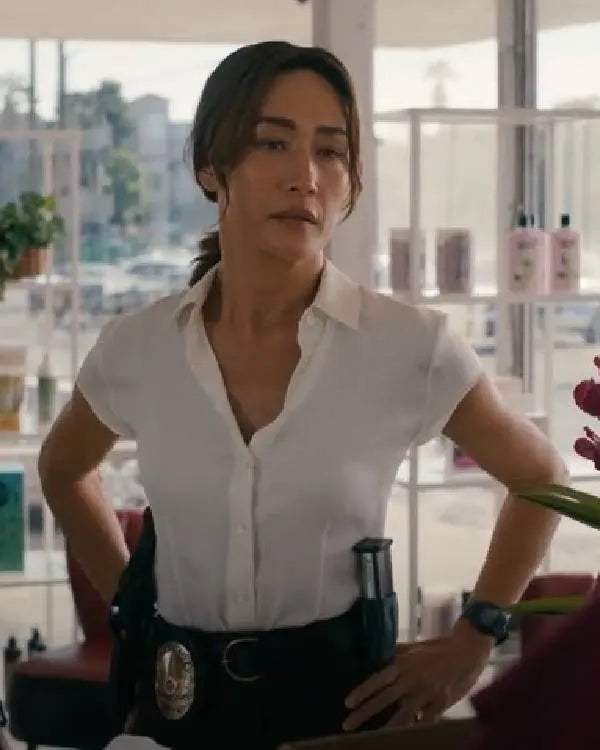 Ballard S01 Maggie Q White Shirt