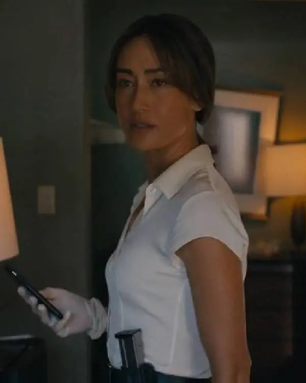 Ballard S01 Maggie Q White Shirt