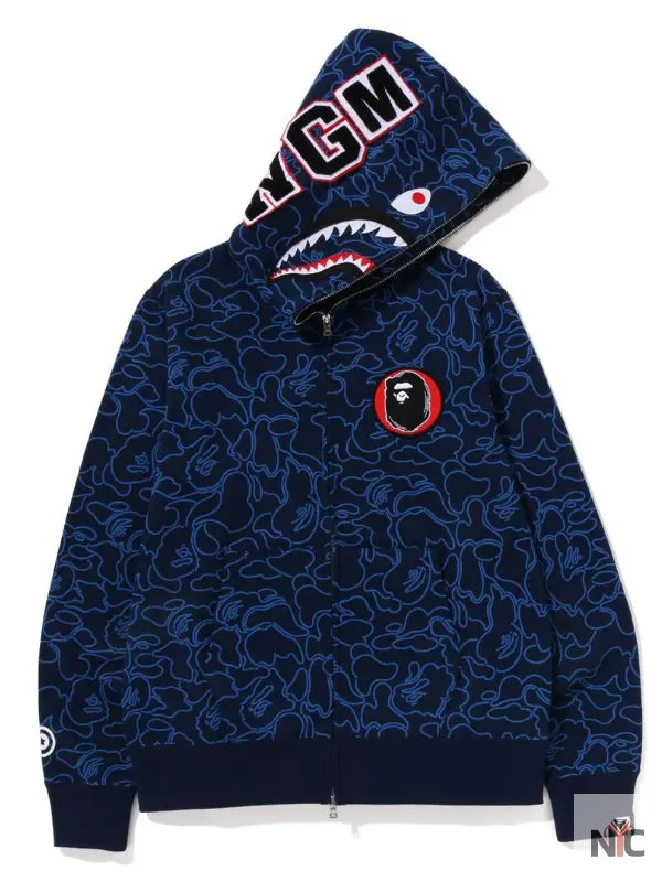 Bape 30th Anniversary Line Camo Shark Full Zip Hoodie