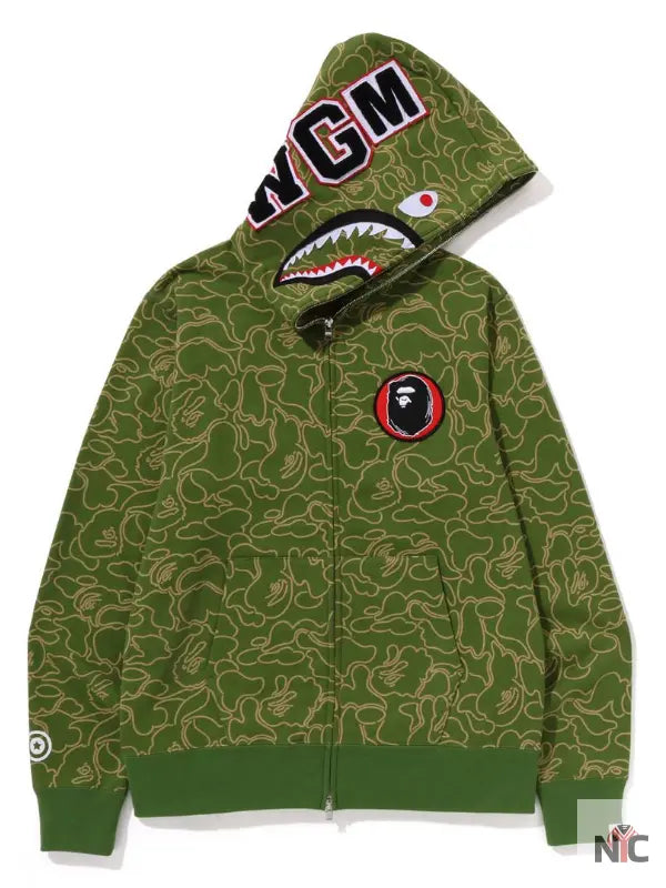 Bape 30th Anniversary Line Camo Shark Full Zip Hoodie