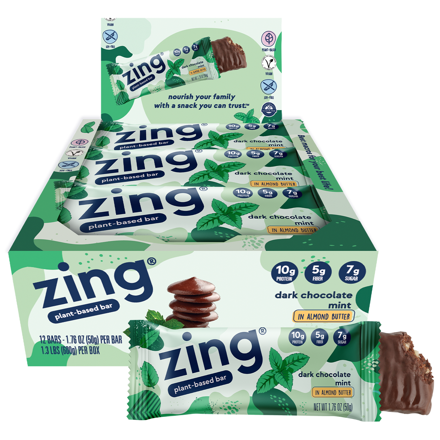 dark chocolate mint nutrition bars