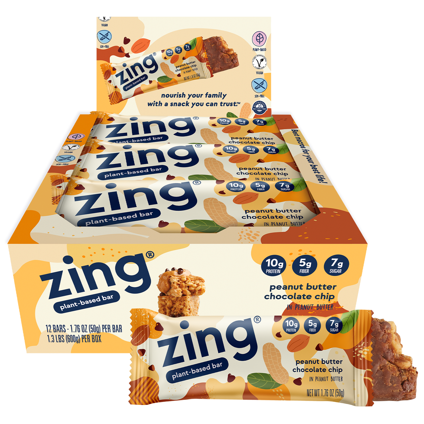 peanut butter chocolate chip nutrition bars