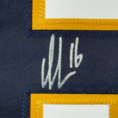 Framed Autographed/Signed Aleksander Barkov 35x39 Florida White Hockey Jersey JSA COA