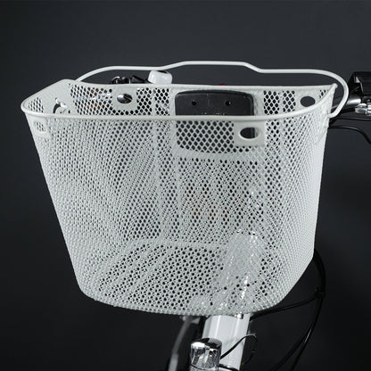 Metal Front Basket with Mesh Bag (BSK-F3) - Cream White