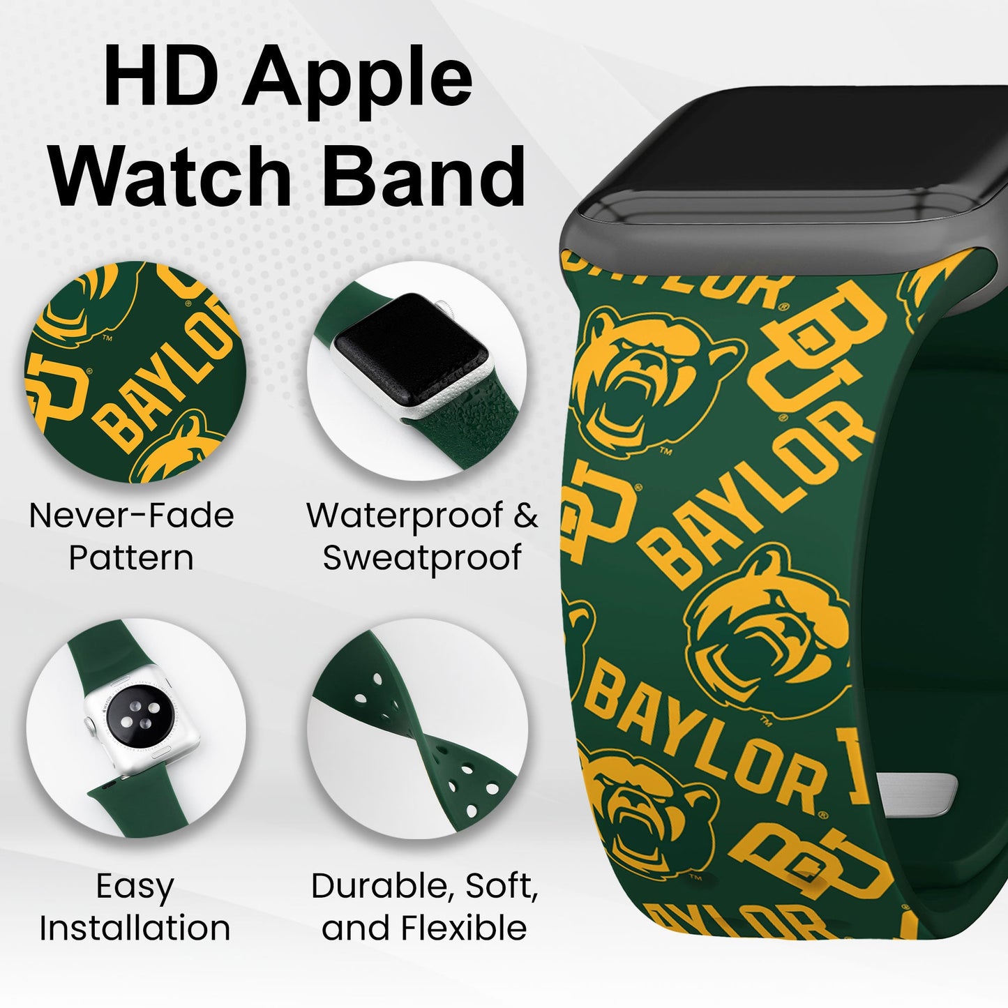 Baylor Bears HD Apple Watch Band