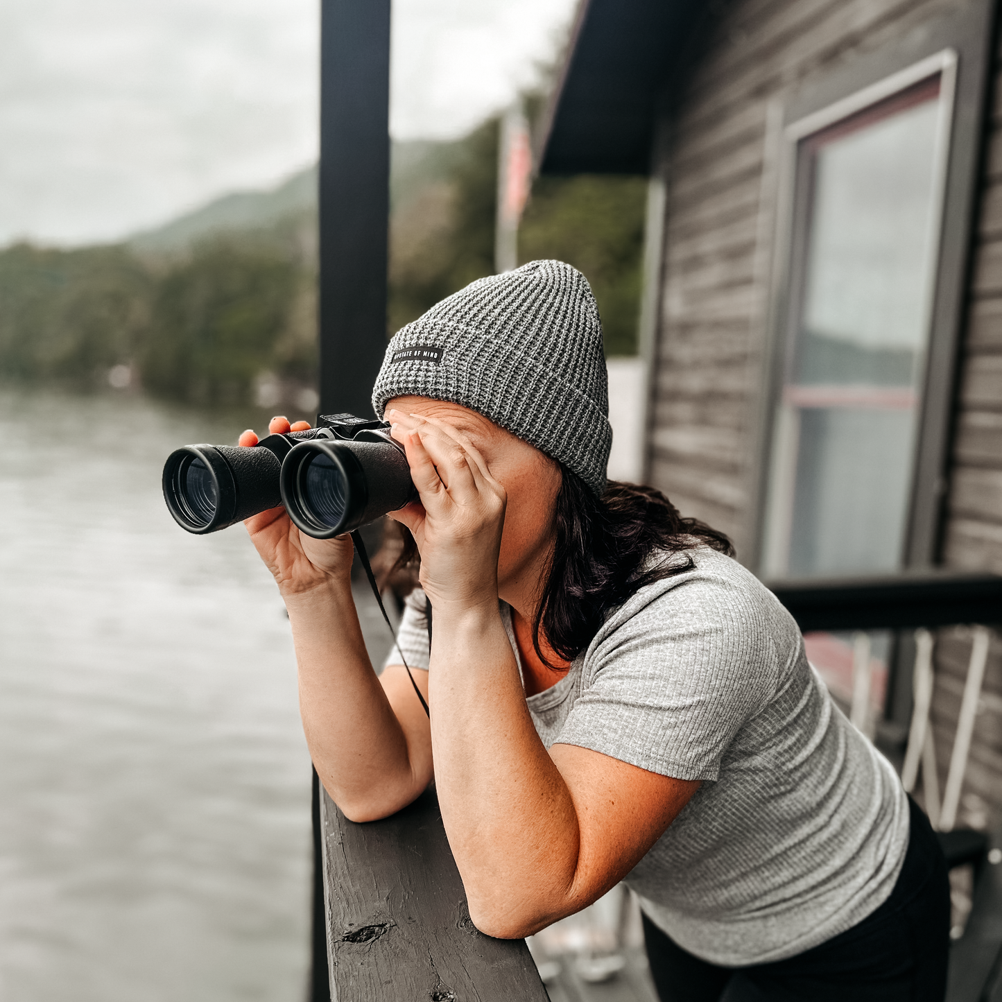 Nomad Waffle Knit Beanie - Charcoal