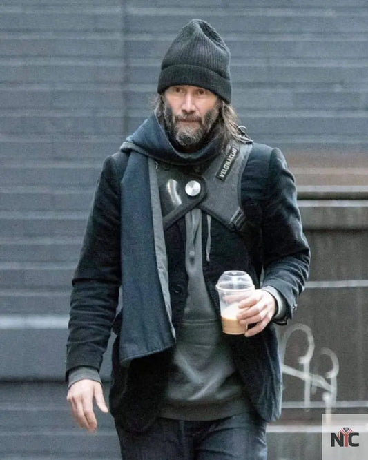 Bearded Keanu Reeves Velomacchi Black Blazer