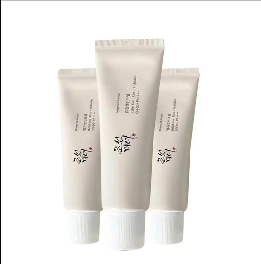 Beauty of Joseon Pack of 3 Rice Probiotics UV Sunscreen SPF50+ PA++++ 50 ml - Facial Sunscreen with Nourishing Rice Extracts, Lightweight for Sensitive Skin - Skincare, Gentle