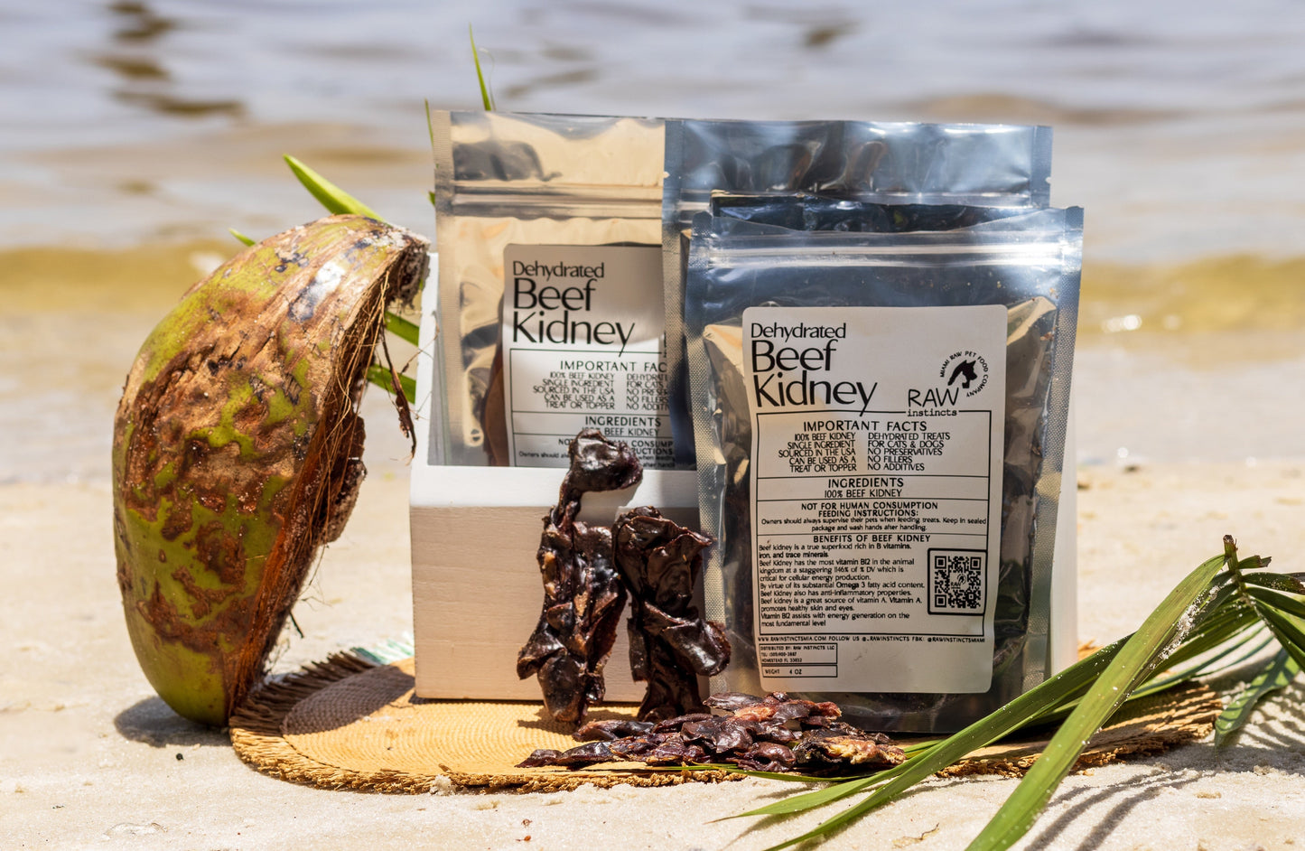 Dehydrated Beef Kidney | Raw Instincts | Small Batch Superfood Treat for Cats & Dogs