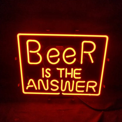 Beer is the Answer Neon Light Sign