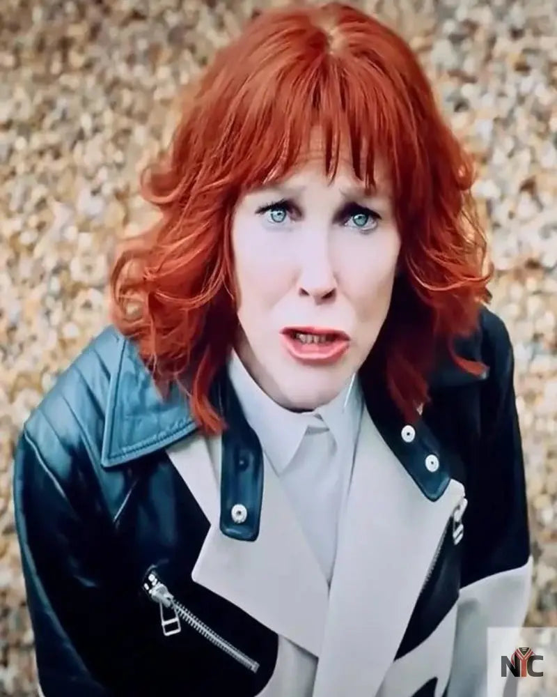 Beetlejuice Beetlejuice 2024 Delia Deetz Leather Coat