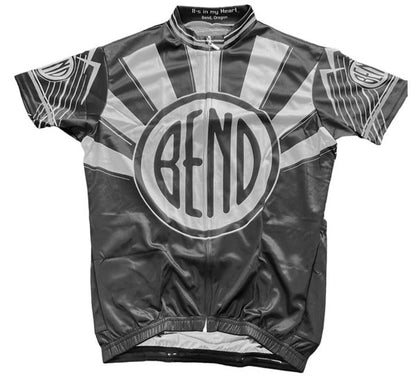 Bend Oregon BLACK Men's Cycling Jersey (S, M)