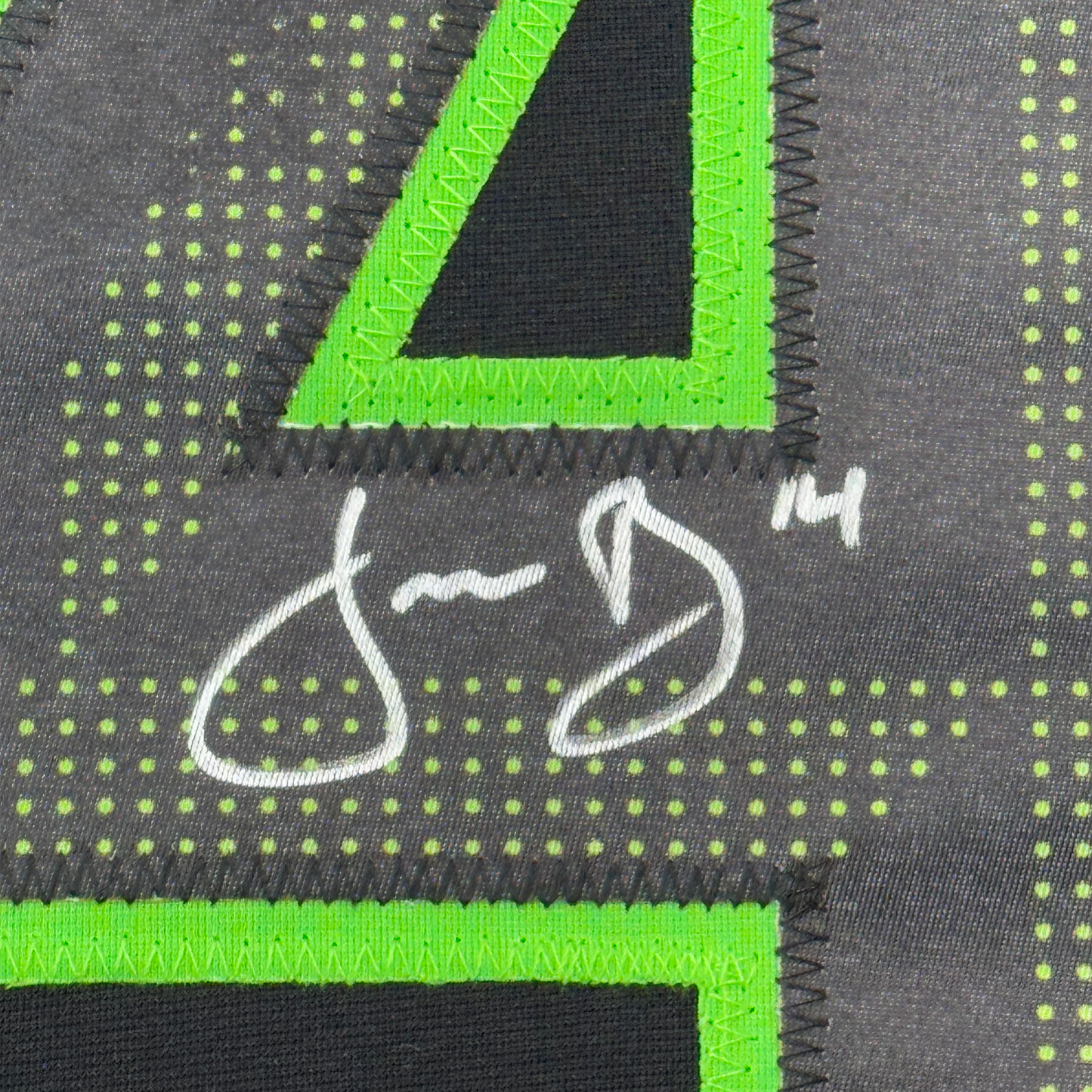 Framed Autographed/Signed Jamie Benn 35x39 Dallas Black Hockey Jersey JSA COA