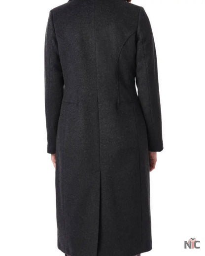 Bernardo Charcoal Tailored Wool Blend Coat
