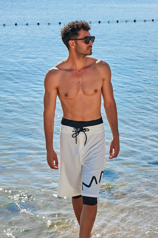 White Men's Shorts S2354