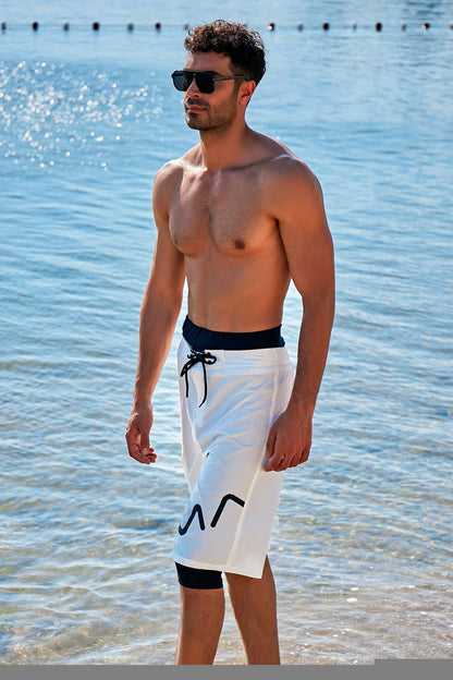White Men's Shorts S2354