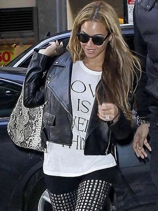 Beyonce Biker Leather Jacket