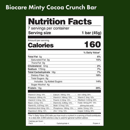 15G Protein Minty Cocoa Crunch Bar - Triathlete Store