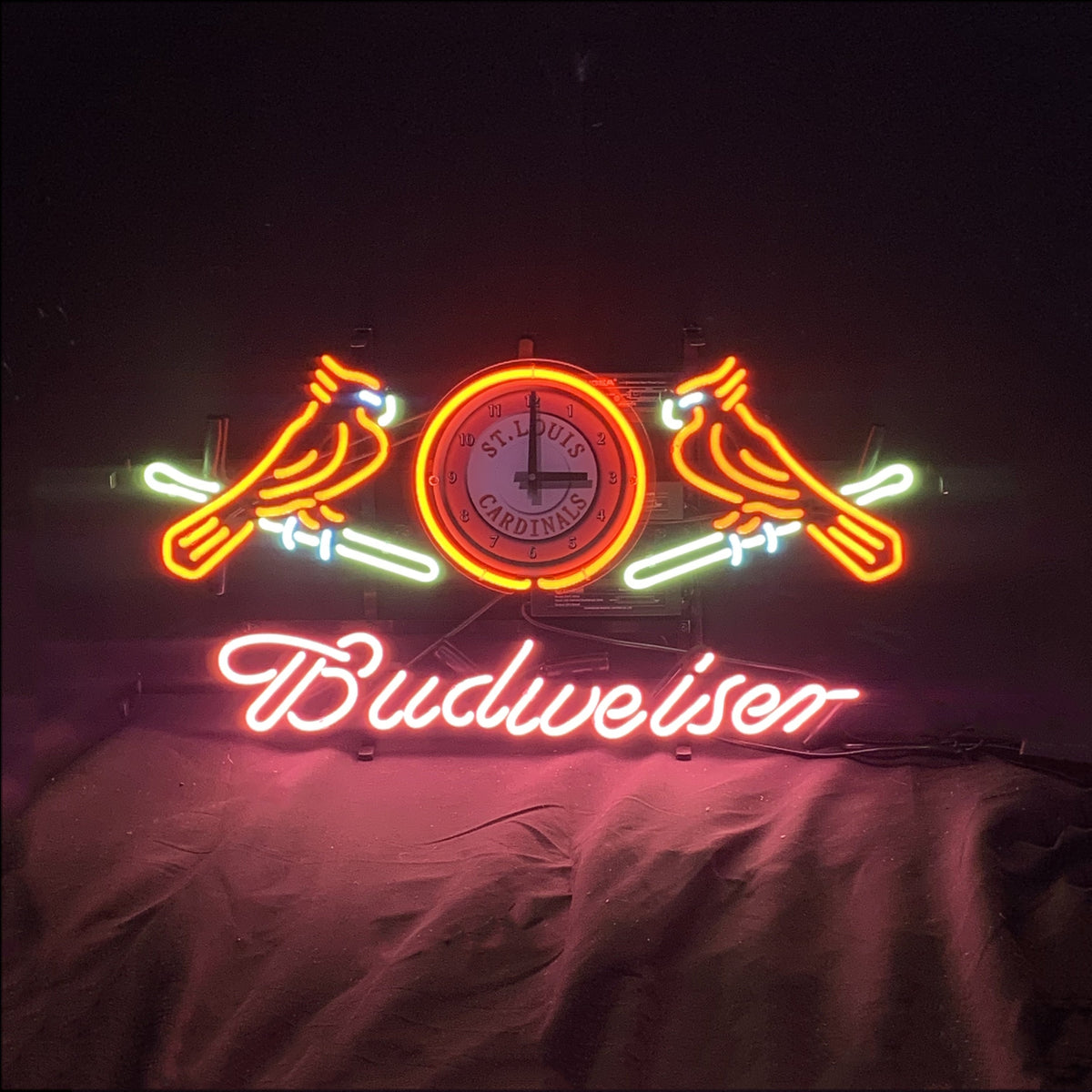 St. Louis Cardinals with Budweiser Neon Signs Light