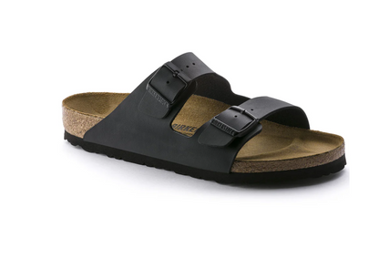 Birkenstock Arizona Birko-Flor Black Sandals - Black, Regular