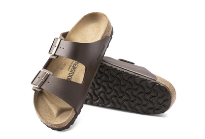 Birkenstock Arizona Birko-Flor Dark Brown Sandals - Brown, Regular