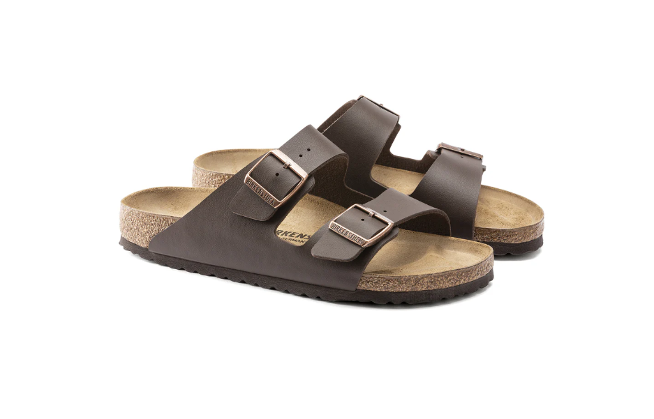 Birkenstock Arizona Birko-Flor Dark Brown Sandals - Brown, Regular