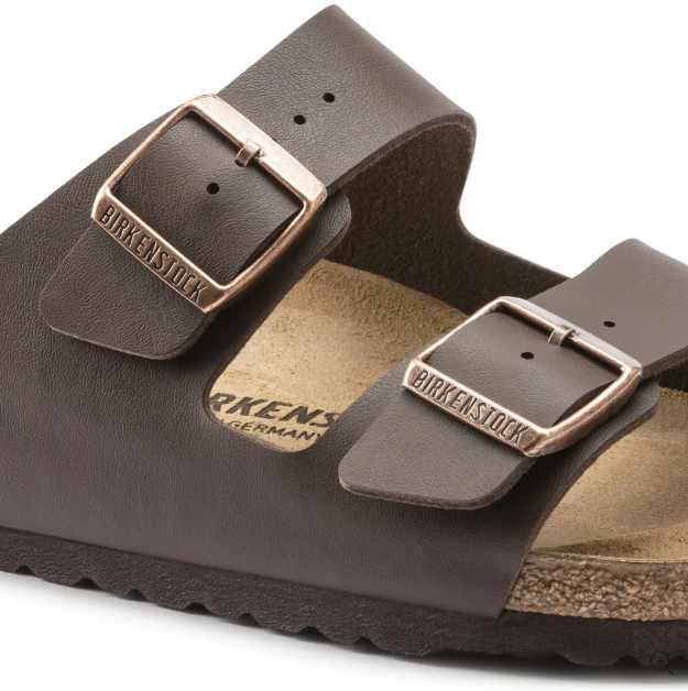 Birkenstock Arizona Birko-Flor Dark Brown Sandals - Brown, Regular
