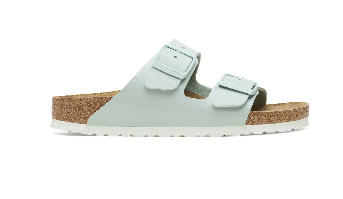 Birkenstock Arizona Birko-Flor Surf Green Sandals - Green, Narrow
