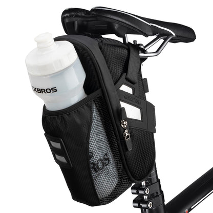Waterproof Bike Saddle Bag with Bottle Holder