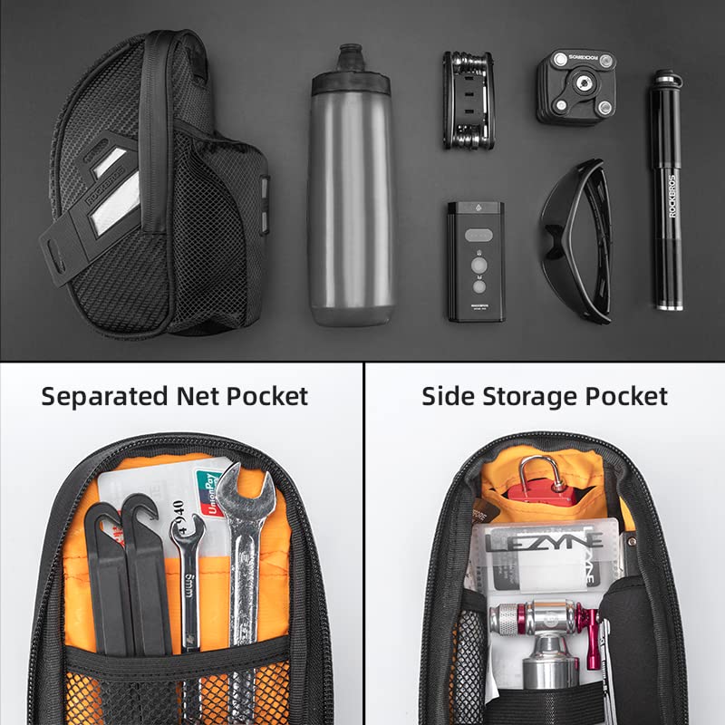 Waterproof Bike Saddle Bag with Bottle Holder