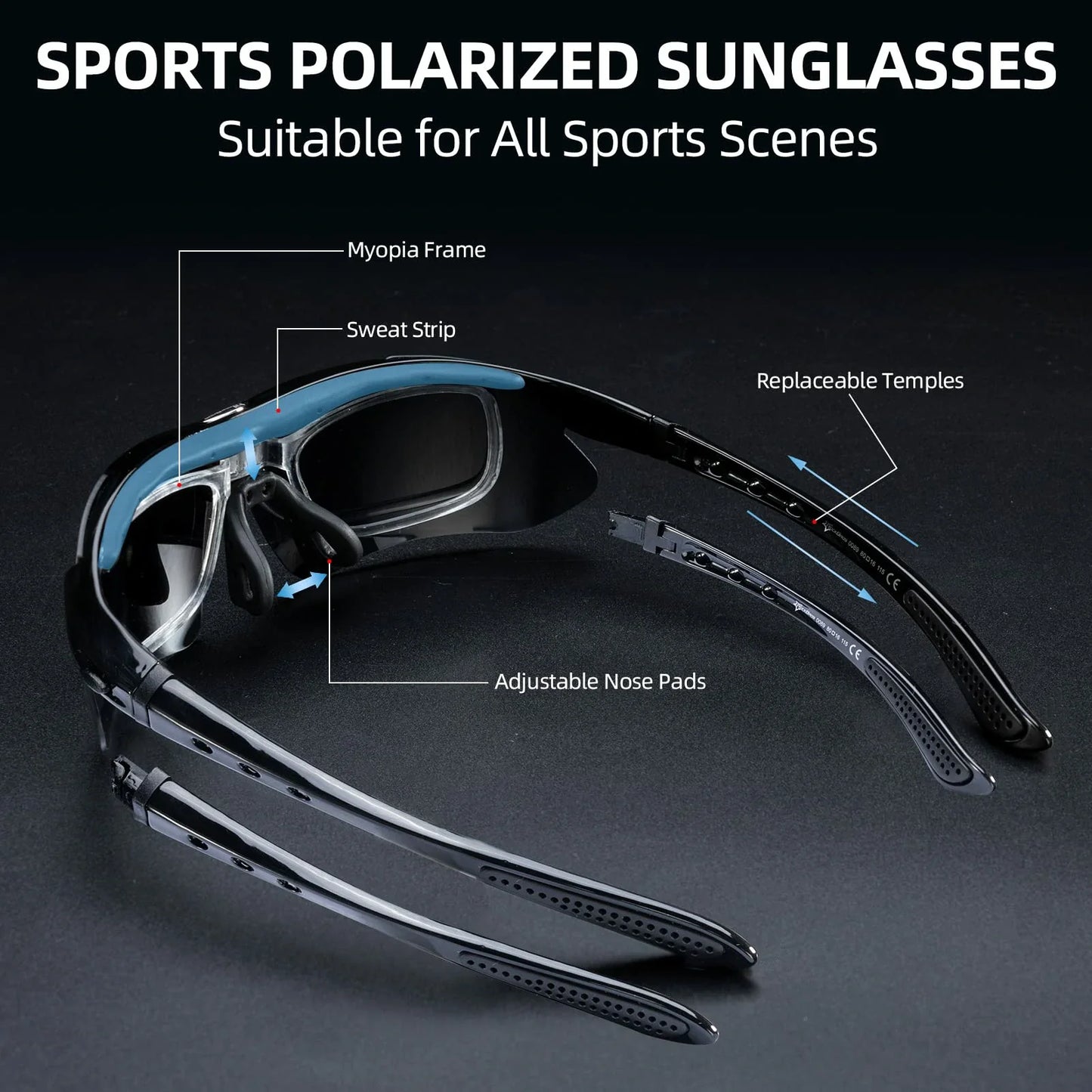 ROCKBROS Polarized Sports Sunglasses UV Protection Cycling Glasses