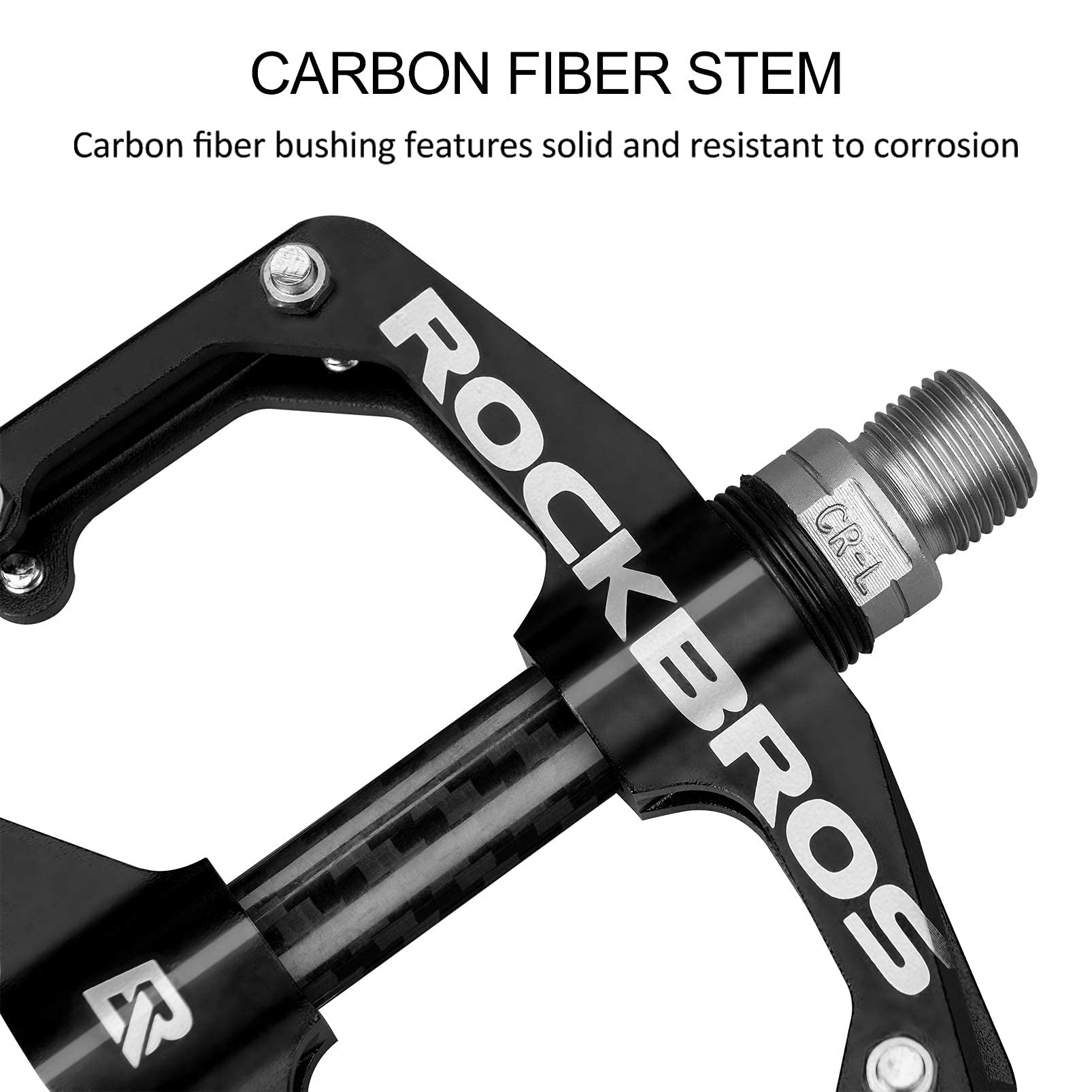 ROCKBROS Mountain MTB Bike Flat 9/16 Lightweight Carbon Fiber Sealed Bearing Pedals - Triathlete Store