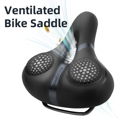 ROCKBROS Comfort Gel Bike Seat Breathable Waterproof Saddle Cruiser/Mountain/Fat Bikes - Triathlete Store