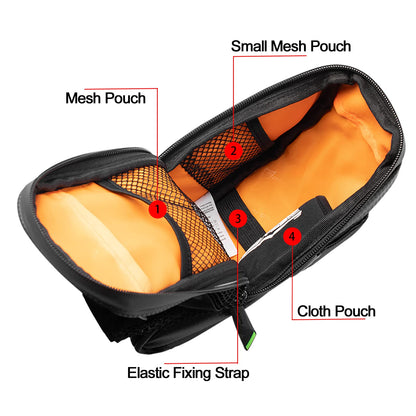 Waterproof Bike Saddle Bag with Bottle Holder