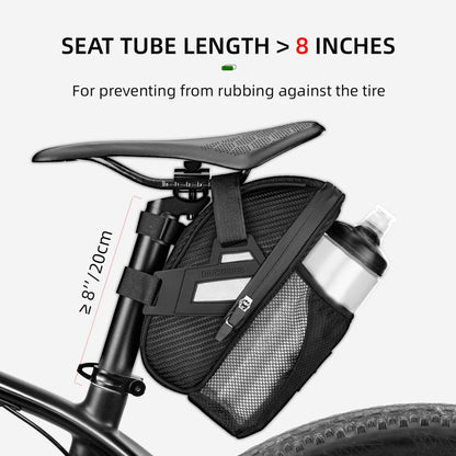 Waterproof Bike Saddle Bag with Bottle Holder