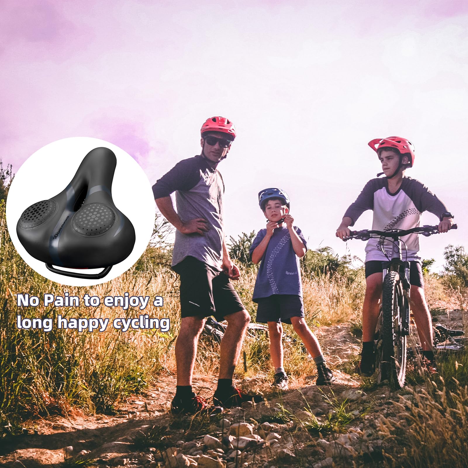 ROCKBROS Comfort Gel Bike Seat Breathable Waterproof Saddle Cruiser/Mountain/Fat Bikes - Triathlete Store