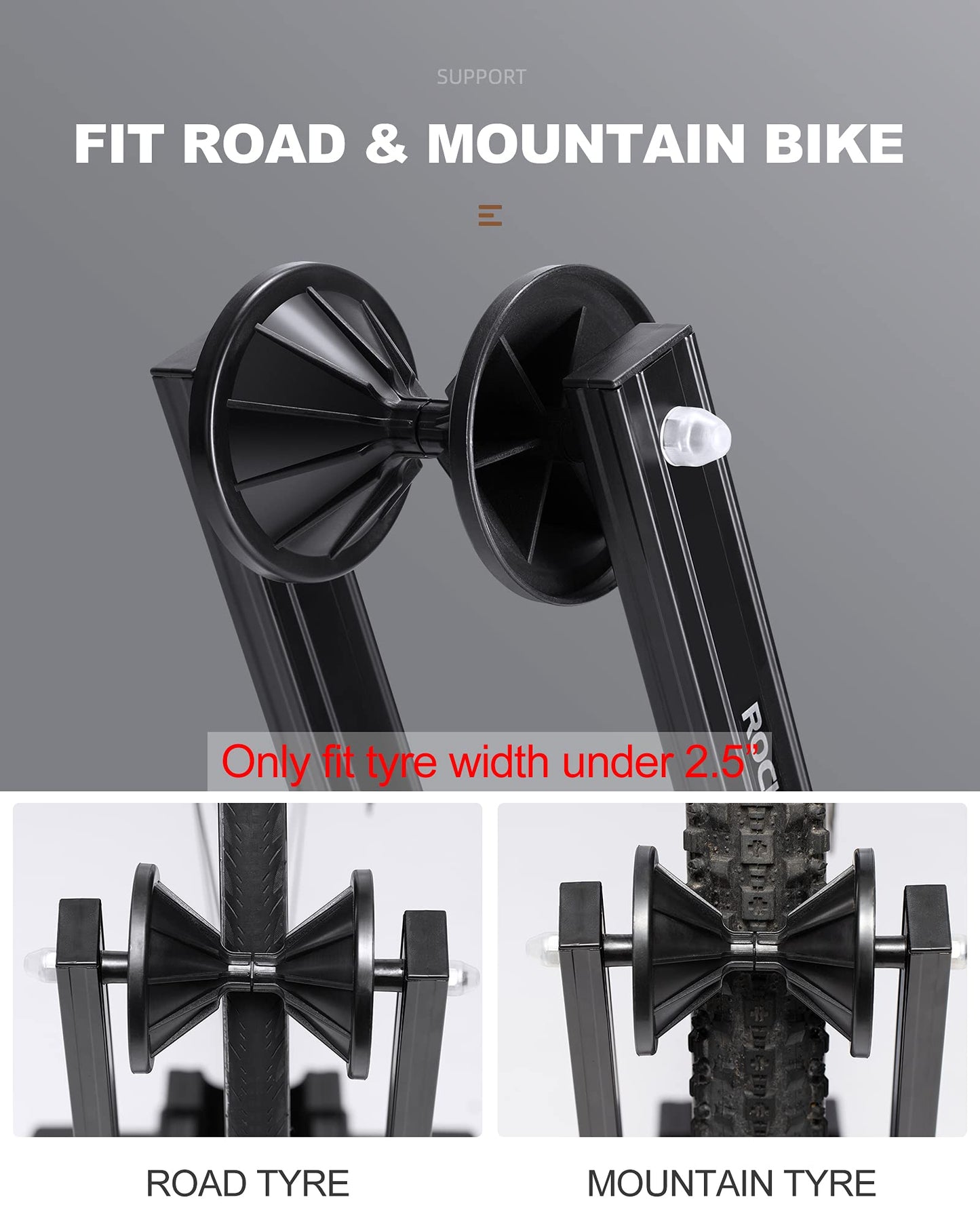 ROCKBROS Foldable Alloy Bike Stand for 20"-29" Wheels