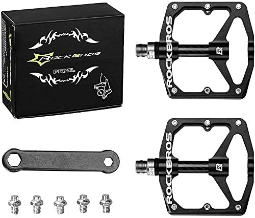 ROCKBROS Mountain MTB Bike Flat 9/16 Lightweight Carbon Fiber Sealed Bearing Pedals - Triathlete Store