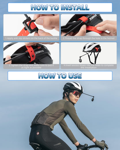 ROCKBROS Bike Helmet Mirror Detachable Fixing Way ycling Mirror